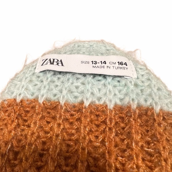 Zara Kids Striped Chunky Knit Sweater - Youth Large 13/14 - Picture 7 of 12